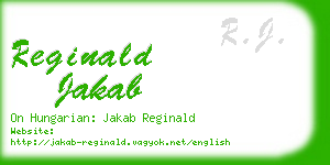 reginald jakab business card